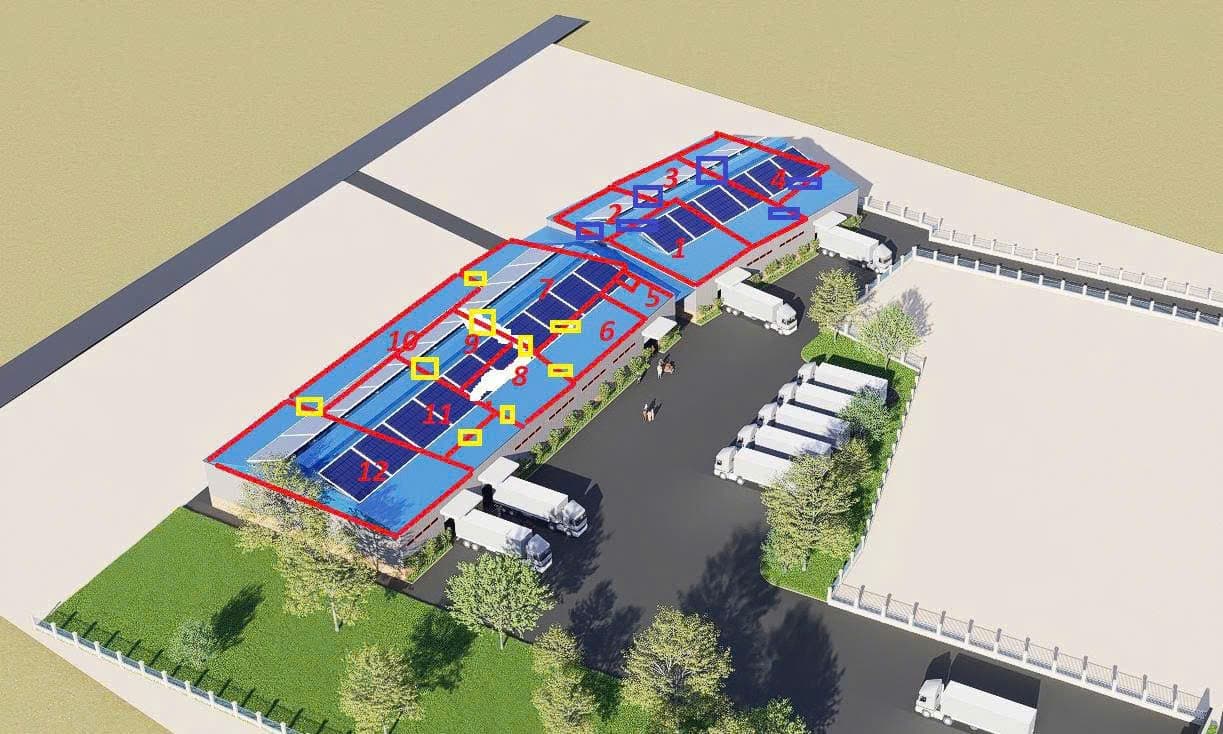 Mô hình quy hoạch tổng mặt bằng nhà xưởng logistics